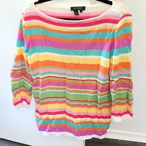 Ralph Lauren Colorful Striped Sweater